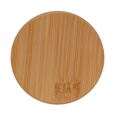 Logo trade promotional products picture of: Double wall borosilicate glass with bamboo lid 350ml