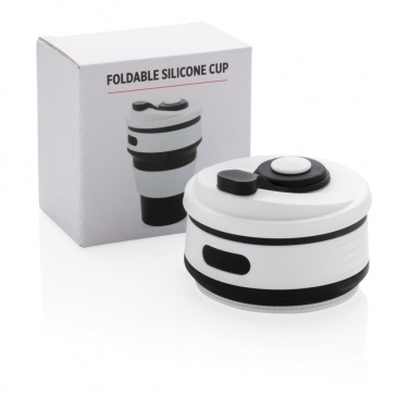 Logo trade corporate gift photo of: Foldable silicone cup