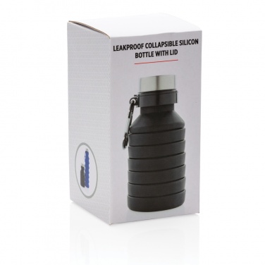 Logotrade promotional product image of: Leakproof collapsible silicone bottle with lid