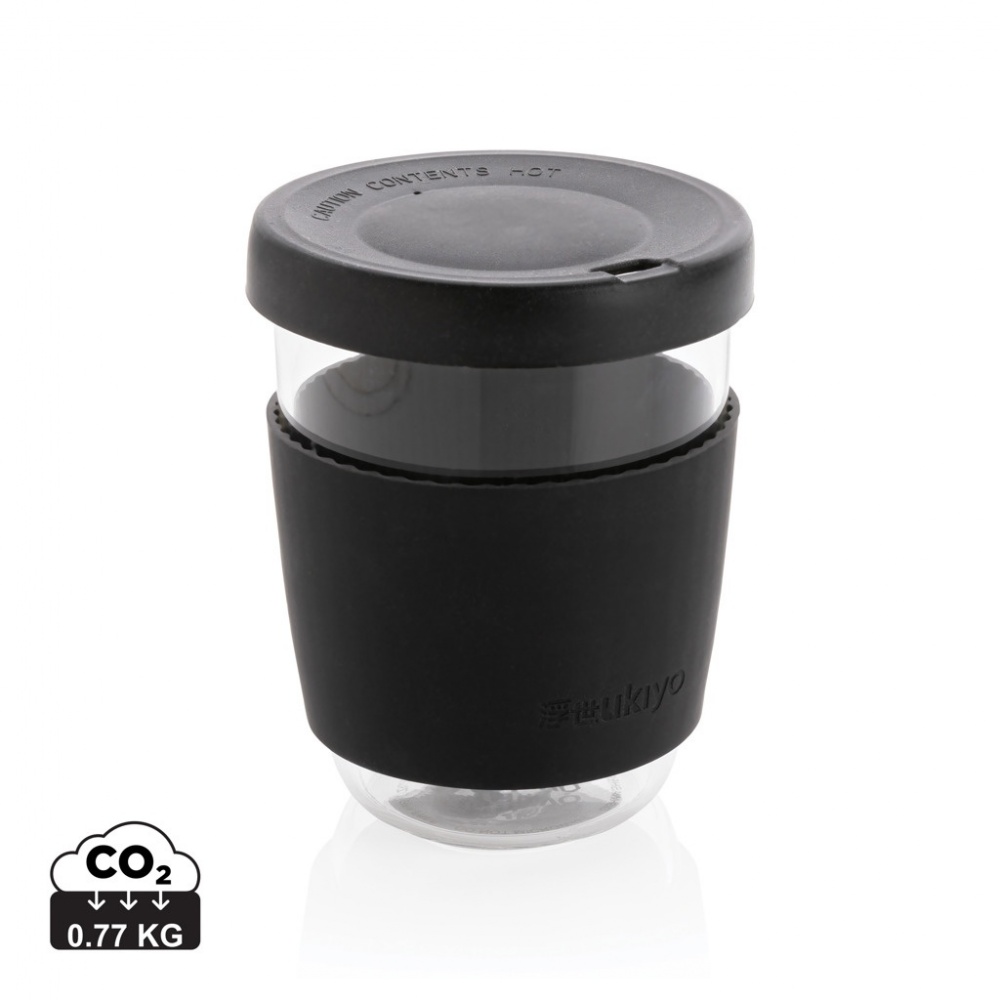 Logo trade promotional merchandise picture of: Ukiyo borosilicate glass with silicone lid and sleeve