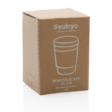 Logotrade promotional product picture of: Ukiyo borosilicate glass with silicone lid and sleeve