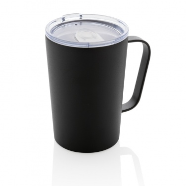 Logo trade promotional giveaways image of: RCS Recycled stainless steel modern vacuum mug with lid