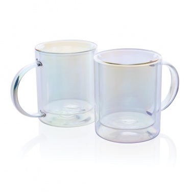 Logotrade advertising product image of: Deluxe double wall electroplated glass mug