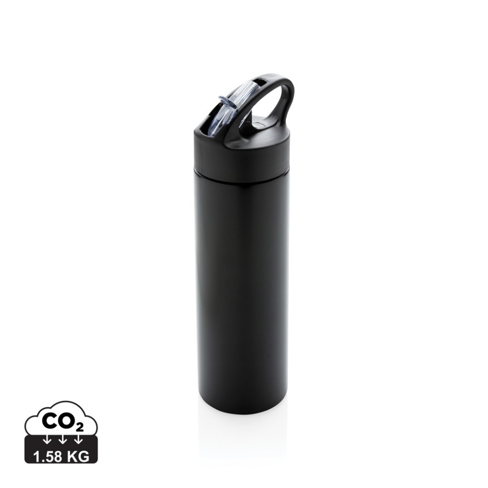 Logo trade promotional giveaways image of: Sport bottle with straw