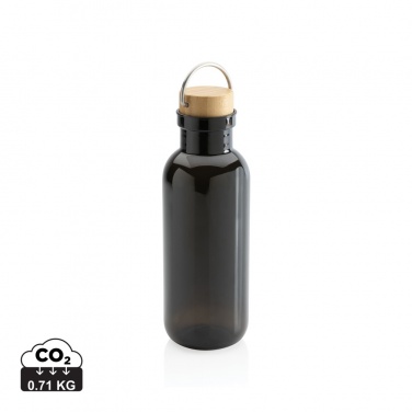 Logo trade advertising products picture of: RCS RPET bottle with bamboo lid and handle