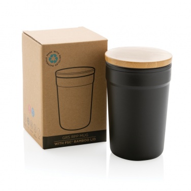 Logotrade promotional items photo of: GRS certified recycled PP mug with bamboo lid