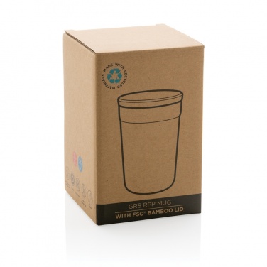 Logotrade promotional gift image of: GRS certified recycled PP mug with bamboo lid