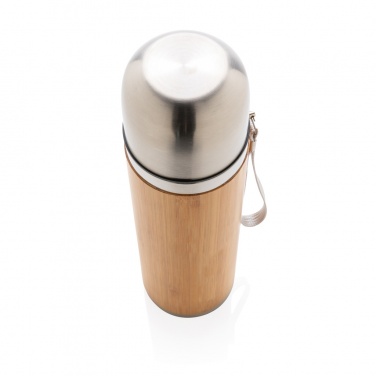 Logo trade promotional gift photo of: Bamboo vacuum travel flask