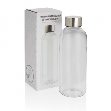 Logo trade promotional gifts picture of: Leakproof water bottle with metallic lid