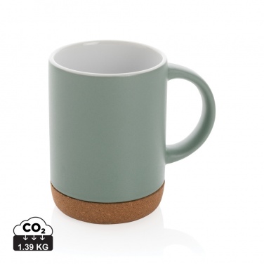 Logo trade promotional merchandise photo of: Ceramic mug with cork base 280ml