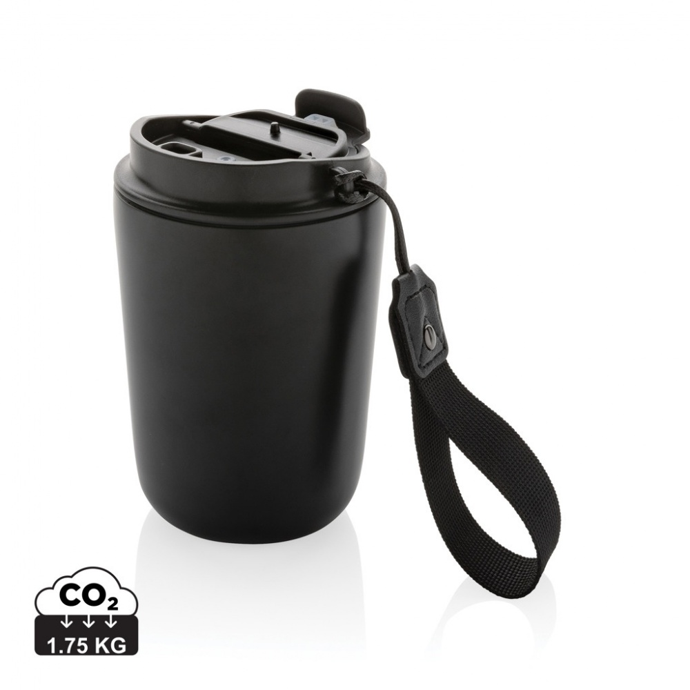 Logotrade corporate gifts photo of: Cuppa RCS re-steel vacuum tumbler with lanyard