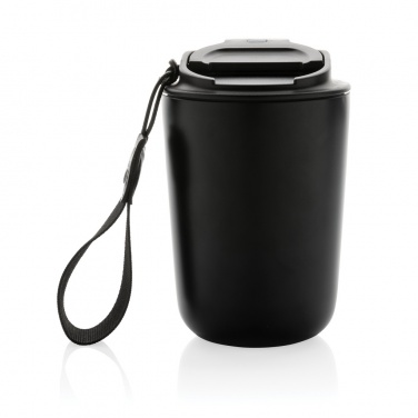 Logotrade corporate gift picture of: Cuppa RCS re-steel vacuum tumbler with lanyard
