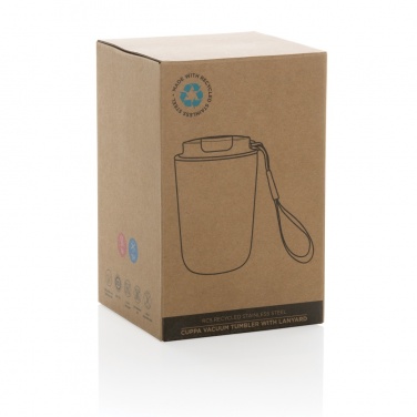 Logotrade promotional merchandise photo of: Cuppa RCS re-steel vacuum tumbler with lanyard