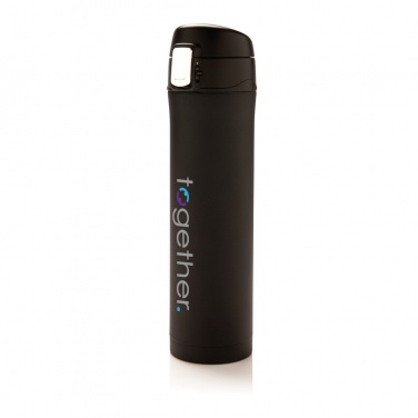 Logo trade corporate gifts image of: RCS Re-steel easy lock vacuum flask