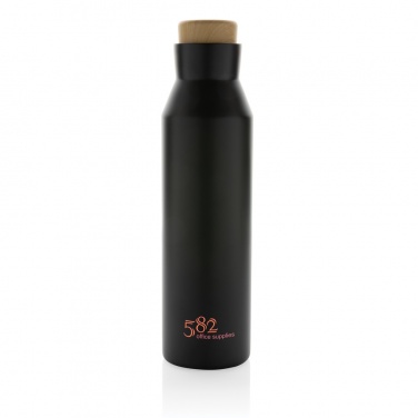 Logo trade promotional products image of: Gaia RCS certified recycled stainless steel vacuum bottle