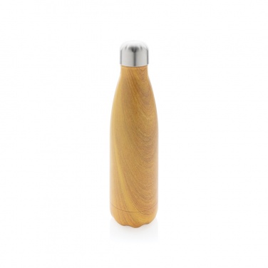 Logo trade corporate gifts picture of: Vacuum insulated stainless steel bottle with wood print