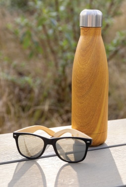 Logotrade promotional item picture of: Vacuum insulated stainless steel bottle with wood print