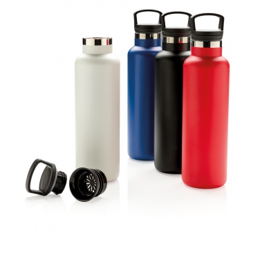 Logo trade advertising products image of: Vacuum insulated leak proof standard mouth bottle