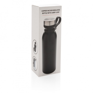 Logo trade advertising product photo of: Copper vacuum insulated bottle with carry loop