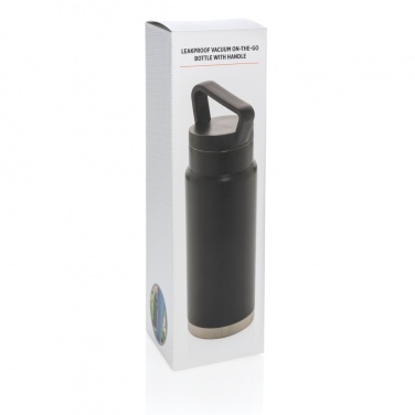 Logo trade advertising product photo of: Leakproof vacuum on-the-go bottle with handle