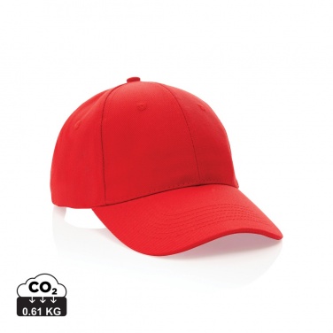 Logo trade business gift photo of: Impact 6 panel 280gr Recycled cotton cap with AWARE™ tracer