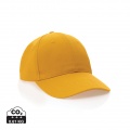 Impact 6 panel 280gr Recycled cotton cap with AWARE™ tracer, yellow