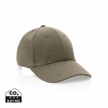 Impact 6 panel 280gr Recycled cotton cap with AWARE™ tracer, green