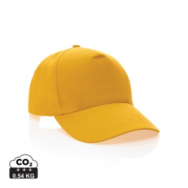Logo trade promotional gifts picture of: Impact 5 panel 190gr Recycled cotton cap with AWARE™ tracer