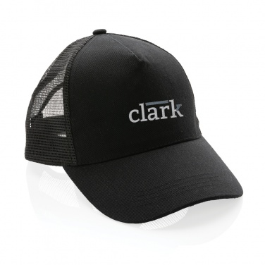 Logotrade promotional merchandise picture of: Impact AWARE™ Brushed rcotton 5 panel trucker cap 190gr