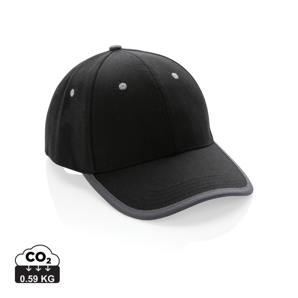 Logo trade advertising product photo of: Impact AWARE™ Brushed rcotton 6 panel contrast cap 280gr