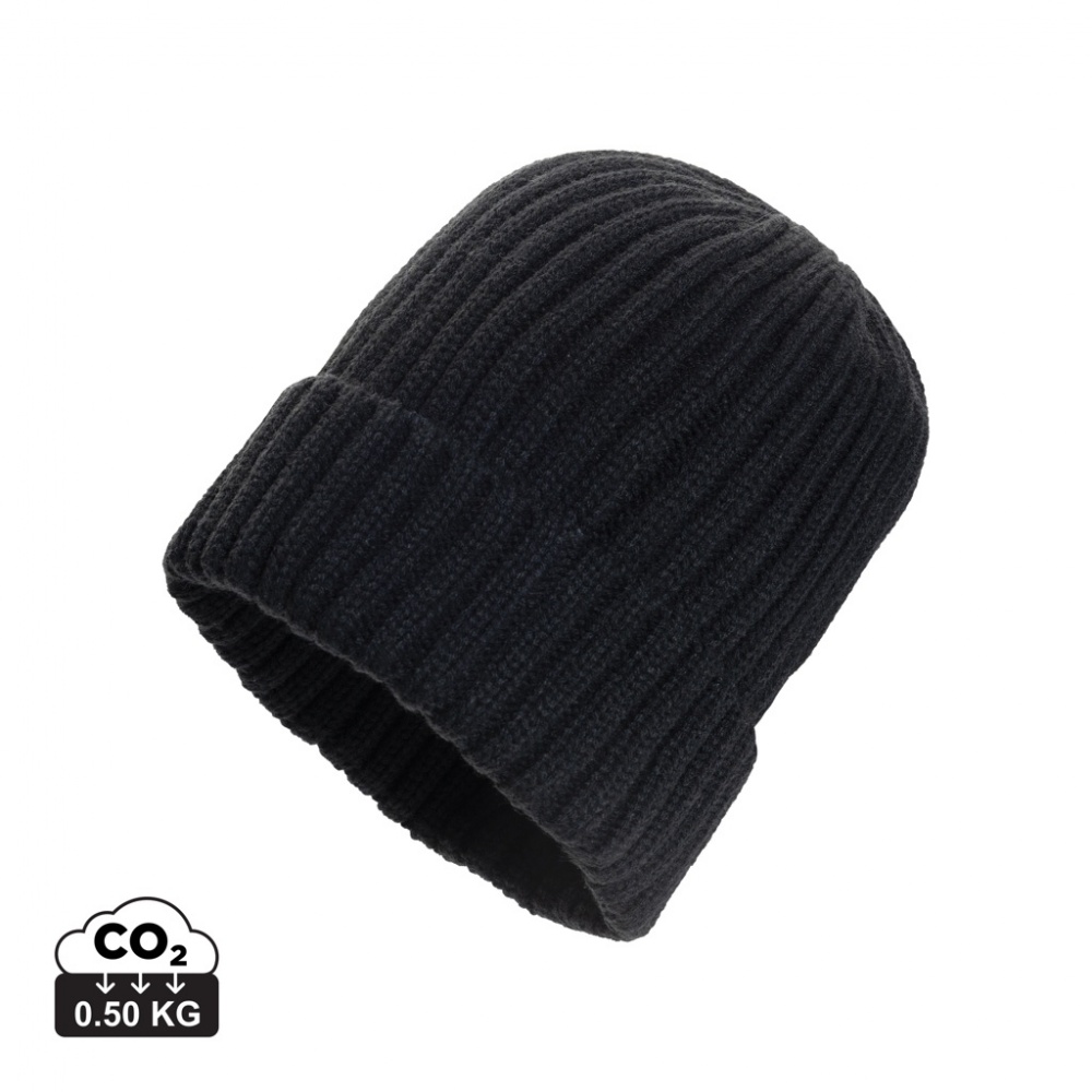 Logotrade promotional product picture of: Kennedi AWARE™ Polylana® beanie with large rib