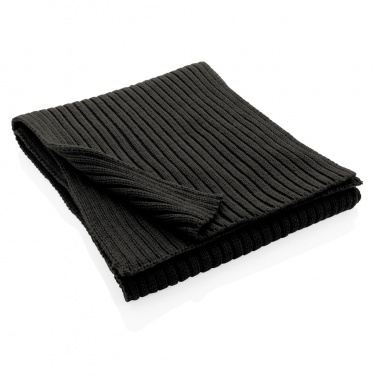 Logo trade corporate gift photo of: Impact AWARE™ Polylana® knitted scarf 180 x 25cm