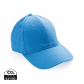 Impact 6 panel 280gr Recycled cotton cap with AWARE™ tracer, tranquil blue