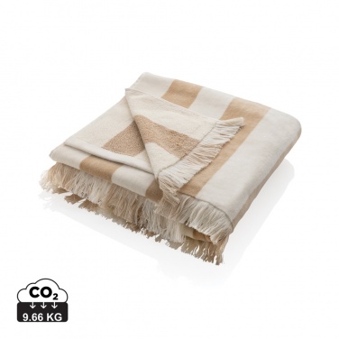 Logo trade advertising products image of: Ukiyo Yukari AWARE™ XL deluxe beach towel 100x180cm