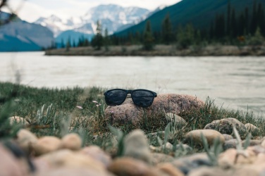 Logo trade promotional product photo of: Swiss Peak RCS rplastic polarised sunglasses