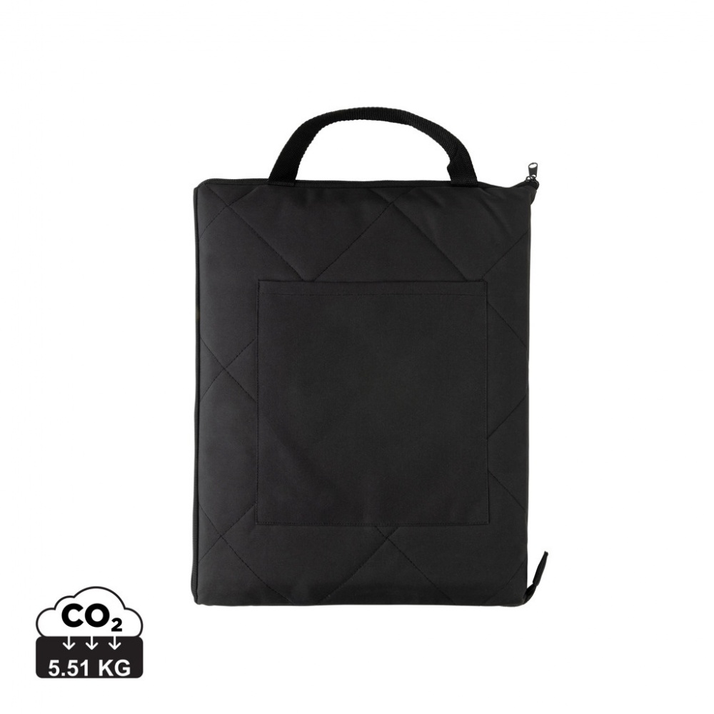 Logo trade business gifts image of: Impact Aware™ RPET foldable quilted picnic blanket