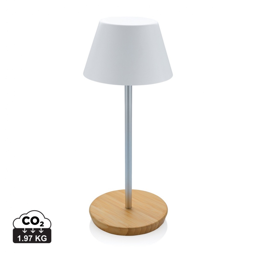 Logo trade promotional giveaway photo of: Pure Glow RCS usb-rechargeable recycled plastic table lamp