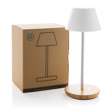 Logo trade corporate gifts picture of: Pure Glow RCS usb-rechargeable recycled plastic table lamp