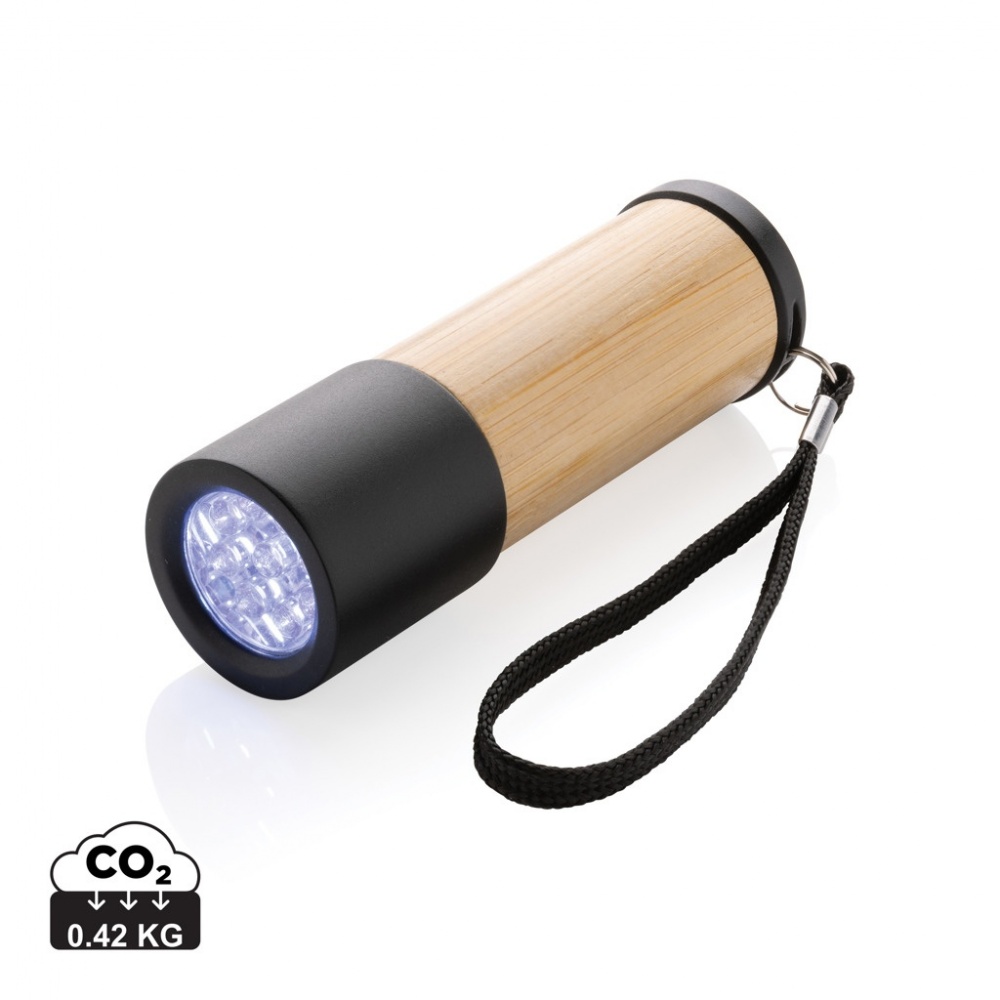 Logotrade advertising products photo of: Bamboo and RCS certfied recycled plastic torch