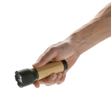 Logotrade advertising product image of: Lucid 3W RCS certified recycled plastic & bamboo torch