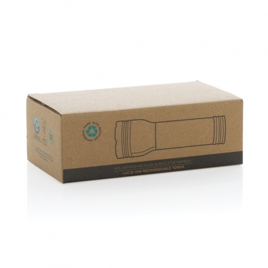 Logotrade promotional items photo of: Lucid 3W RCS certified recycled plastic & bamboo torch