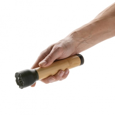Logo trade promotional giveaways picture of: Lucid 5W RCS certified recycled plastic & bamboo torch