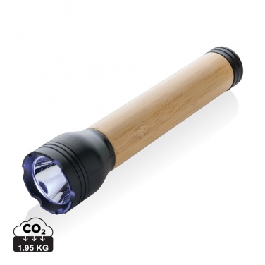Logo trade promotional giveaway photo of: Lucid 5W RCS certified recycled plastic & bamboo torch