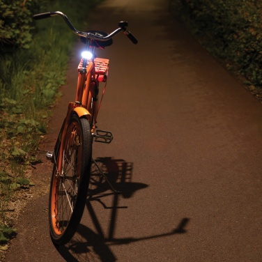 Logo trade business gifts image of: Lumino RCS recycled plastic USB re-chargeable bike light set