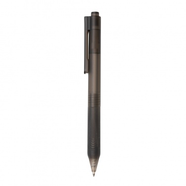 Logotrade promotional products photo of: X9 frosted pen with silicone grip