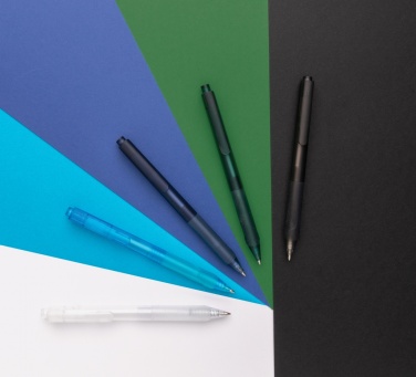 Logo trade promotional gifts image of: X9 frosted pen with silicone grip