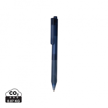 Logo trade corporate gift photo of: X9 frosted pen with silicone grip