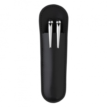 Logo trade promotional item photo of: Swiss Peak deluxe pen set in PU pouch