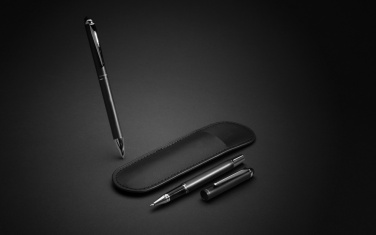 Logo trade promotional giveaways image of: Swiss Peak deluxe pen set in PU pouch
