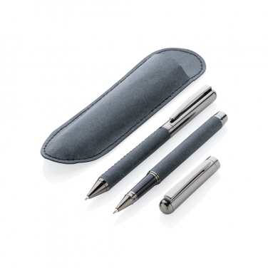 Logotrade promotional giveaways photo of: Recycled leather pen set